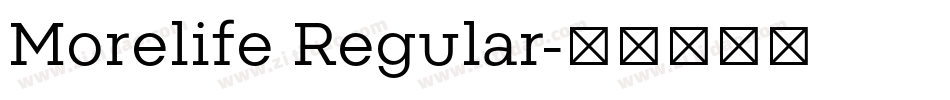 Morelife Regular字体转换